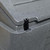 Excelsior 400 Litre Dark Stone Grey Heavy Duty Grit Bin with optional salt container, close-up view showing sturdy construction and latch mechanism