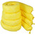 Fentex 4 Pack 12cm x 3m Chemical Absorbent Land Booms, yellow absorbent booms used for controlling chemical spills on land.