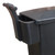 Excelsior 425 Litre Recycled Plastic Stock Trolley Watertight, close-up image showing the black plastic trolley with a watertight lid and handle for easy maneuvering.