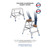 GPC 2 or 3 Tread Aluminium Folding Handy Steps, sturdy and strong folding aluminum steps with a large durable platform and strengthening braces, suitable for safe and comfortable standing.