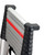 Climb IT GPC 91cm to 3.81m Telescopic Extending Aluminium Ladder, close-up of top section showing telescopic rails and black rubber-coated side handles.