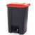 GPC 80 Litre Foot Peddle Bin With Coloured Lids, black waste bin with red lid and foot pedal for hands-free trash disposal