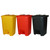 GPC 80 Litre Yellow, Grey, or Red Foot Pedal Bin, three color waste bins with lids and foot pedal for hands-free opening.