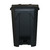 GPC 80 Litre Yellow, Grey or Red Foot Pedal Bin, black plastic trash bin with foot pedal for hands-free lid operation.