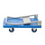 GPC Proplaz Blue Flatbed Platform Trolleys 150 / 300kg Load, blue flatbed trolley with sturdy metal handle and four swivel wheels.