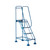 Climb IT GPC 2 to 5 Tread Climb-It Domed Feet Steps, blue multi-step climbing platform with four steps and safety rails.