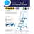 Climb IT GPC 2 to 5 Tread Climb-It Domed Feet Steps, blue metal steps with anti-slip treads and punched steel plates, used for climbing or training.