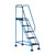 Climb IT GPC 2 to 5 Tread Climb-It Domed Feet Steps, image of a blue mobile climbing step ladder with multiple steps and domed feet for stability.