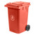 GPC 360 Litre Grey, Red, Green, or Blue Wheelie Bin, large wheeled plastic trash container with lid for waste disposal.