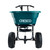 Cresco CR30SWP 53kg Professional Salt Spreader - Painted Frame, front view of the green salt spreader with large black tires and black handlebar.