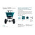 Cresco CR30SWP 53kg Professional Salt Spreader - Painted Frame, front view of the large salt spreading equipment with ergonomic handles and pneumatic wheels.