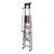 Climb IT GPC 3 to 8 Tread Double Decker Handrail Aluminium Stepladder, sturdy aluminum construction with multiple steps and double decker handrails for improved safety and support.
