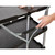 GPC Proplaz Folding Three Shelf Trolley 75kg Load, close-up image showing the folding mechanism and three shelves on a sturdy metal frame.