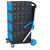 GPC Proplaz Large Collapsible Folding Trolley With Folding Box, black and blue plastic folding trolley with multiple stackable black and blue crates for transporting goods.