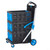 GPC Proplaz Large Collapsable Folding Trolley With Folding Box, mobile cart with blue and black foldable baskets and a sturdy handle for transporting goods