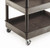 GPC Large Strong Multi-Purpose 3 Tray Service Table Trolley, Wooden and metal serving trolley with three tiers, caster wheels for mobility.