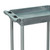 GPC Grey Multi-Purpose 2 Deep Tray Service Table Trolley, a grey metal trolley with a deep tray and four supporting legs, designed for versatile service and transportation.