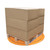 GPC Palletdisc Free Rotating Floor Height Turntable, industrial round turntable with a wooden pallet for packaging and moving heavy loads.