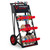 Armorgard SPK2 Spoolkart Electrical Cable Spool Cart, a mobile trolley with large red wheels and multiple shelves holding various spools of electrical cables and wires.