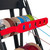 Armorgard SPK2 Spoolkart Electrical Cable Spool Cart, red cable spool holder with several colorful cables wound around it, designed for organizing and transporting electrical cables.