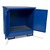 Armorgard DB2 Armorgard 2 Drum COSHH Fire Resistant Drumbank Cabinet, blue metal cabinet with double doors and ventilation grate at the base.