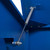 Armorgard DB4 Armorgard 4 Drum COSHH Fire Resistant Drumbank Cabinet, close-up view of the blue cabinet's door with a sealing mechanism.