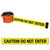 Skipper 9m XS Belt Barrier With Suction Mounts, orange portable safety belt with caution do not enter message in yellow and black