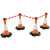Skipper 27m Belt Barrier Kit With 4 Twist Cones, safety barrier kit with orange and white twisted cones and red-and-white striped belts for crowd control.