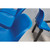 QMP 2, 4 or 6 Seat Canteen Tables, close-up of vibrant blue plastic seats with black metal frame