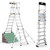 Climb IT GPC 3.7 to 4.5 Metre Climb-It Folding Telescopic Aluminium Platform Steps, adjustable multi-position telescopic aluminum steps with safety railings and non-slip steps for versatile use at various heights.
