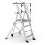 Climb IT GPC 3 to 10 Tread Large Platform Folding Steps With Safety Gates, sturdy aluminum folding step ladder with large platform, safety gates, and anti-slip steps for secure work at height.
