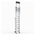 Climb IT GPC 3 to 10 Tread Large Platform Folding Steps With Safety Gates, extendable aluminum ladder with safety gates, non-slip steps, and wheels for easy transport.