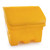 Jonesco 200 Litre 250kg 7 CuFt Grit Salt Storage Bin, bright yellow plastic storage bin with a lid designed for storing grit or salt.