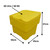Excelsior 60 Litre Green Mini Grit Bin Inc Rock Salt & Scoop, yellow plastic grit storage bin with dimensions 47cm height, 50cm length, and 45cm width used for storing rock salt and grit.