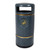 Roadware Ullswater 90 Litre Classic Heritage Litter Bin, outdoor waste disposal bin with a dark grey speckled finish and a gold icon of a person throwing trash into a bin.