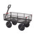 GPC Utility Flatbed Platform Truck with Mesh Sides, 450kg Load, black metal frame and large rubber wheels, suitable for industrial and warehouse use.