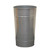 Roadware Coniston / Ullswater Metal 90 Litre Litter Bin Liner, a metallic waste bin designed for outdoor use with a cylindrical shape and a durable metal construction.