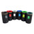 Roadware 90 Litre Coniston Open Top Recycling Bin, a set of six large black open top bins with colored lids and recycling labels for different waste types.