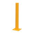 QMP Industrial Protective Steel Posts, yellow safety post with mounting base for industrial applications.