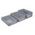 GPC Tray Rack Trolleys Complete With Containers, set of three gray plastic storage trays with handles, suitable for organizing and transporting small items or tools.