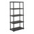 Mammoth Shelving GPC 5 Shelf Mammoth Modular Plastic Shelving, black multi-tier storage unit with five open shelves designed for durable and versatile organization.