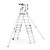 Climb IT GPC Climb-It Folding Telescopic Large Platform Step with Safety Gates, a sturdy, foldable aluminum ladder with safety gates and wheels for easy portability.