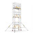 Climb IT GPC 3.5 to 7.5m Climb-It Ultra Scaffold Platform Tower, a tall, multi-level scaffolding tower with safety rails, adjustable wheels, and orange support braces for construction and maintenance projects.