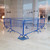 ZND Colour Powder Coated Crowd Control Barrier, blue metal fencing for crowd management.