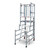Lyte Ladders & Towers LytePod 2.7 to 3.2m Podium Scaffold Platform Tower Steps, a sturdy metal scaffold tower with wheels and safety rails, designed for elevated work and easy mobility.