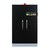Emtez 2 Door LithiumVault FirePro® Battery Charging Cabinet with Control Panel, black metal enclosure with two handles, warning labels, and control panel on the top right corner.