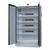 Emtez 2 Door LithiumVault FirePro® Battery Charging Cabinet with Control Panel, featuring internal shelves, power strips, and safety components for battery management.