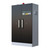 Emtez 2 Door LithiumVault FirePro® Three-Phase Battery Charging Cabinet with Control Panel, a large gray metal storage cabinet with dual doors, handles, warning labels, and an attached control panel for battery management.