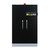 Emtez 2 Door LithiumVault FirePro® Three-Phase Battery Charging Cabinet with Control Panel, black metal cabinet with safety and warning labels, two vertical handles, and an electronic control panel on the top right corner.