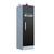 Emtez 1 Door LithiumVault FirePro® Three-Phase Battery Charging Cabinet with Control Panel, a tall black and gray industrial cabinet with a handle, warning labels, and a control panel on the front.